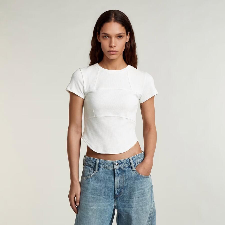 G-Star RAW Corset Slim T-Shirt Wit Dames