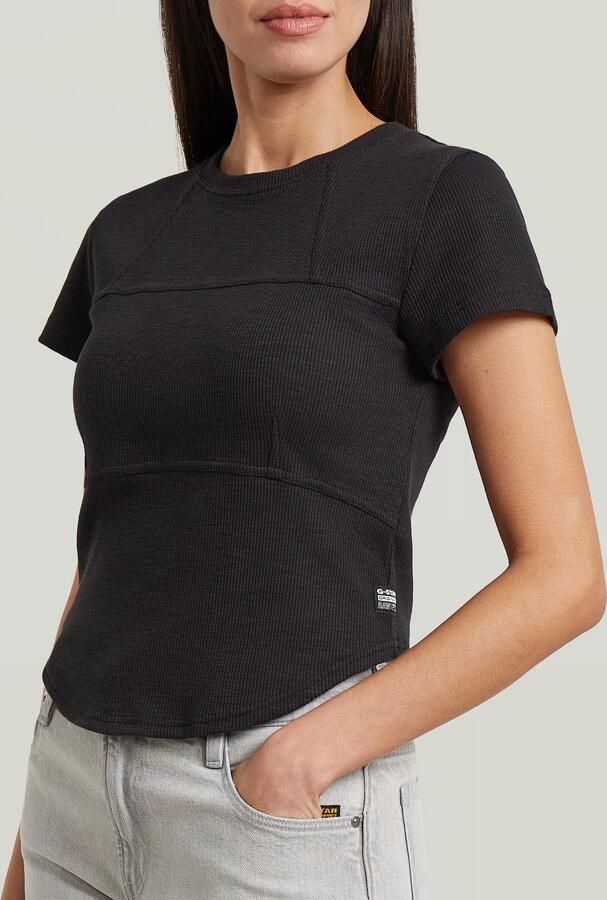 G-Star RAW Corset Slim T-Shirt Zwart Dames - Foto 4