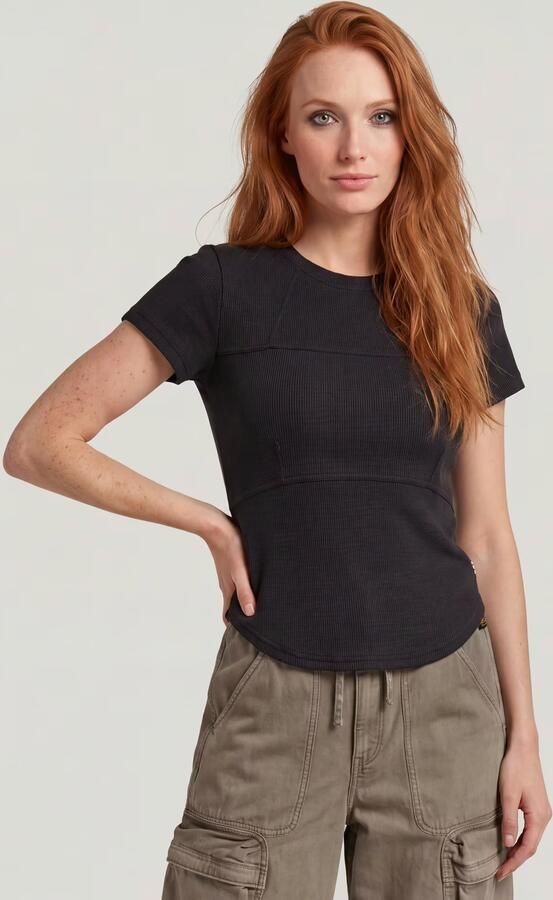G-Star RAW Corset Slim T-Shirt Zwart Dames - Foto 4