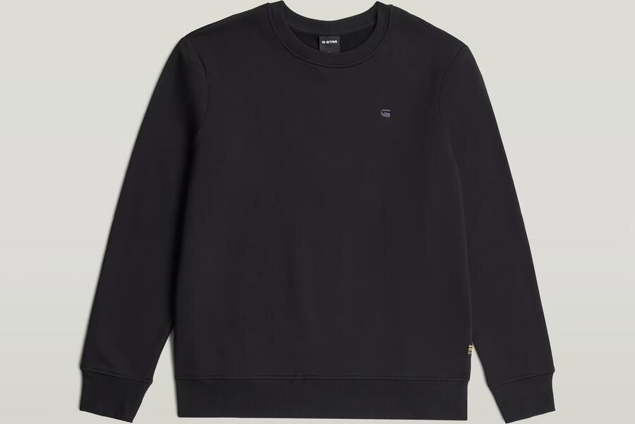 G-Star RAW Crew Slim Sweat Long Sleeve Zwart Heren