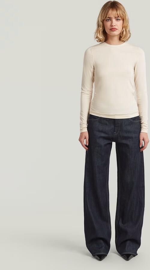 G-Star RAW Crew Slim T-Shirt Wit Dames - Foto 6