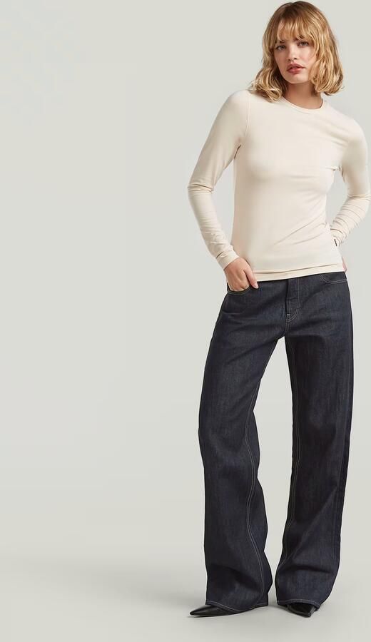 G-Star RAW Crew Slim T-Shirt Wit Dames - Foto 4