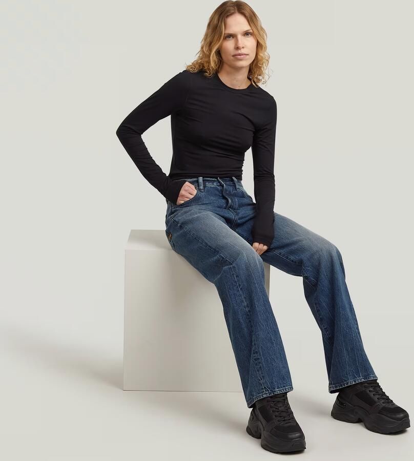 G-Star RAW Crew Slim T-Shirt Zwart Dames - Foto 5