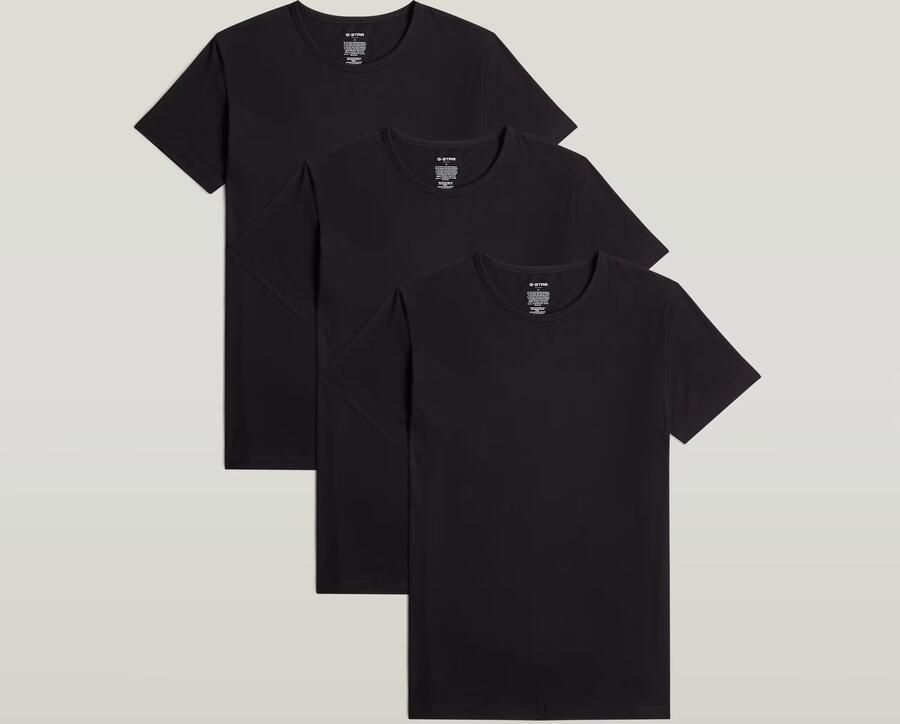 G-Star RAW T-shirt COVE T-SHIRTS 3 PACK CREW Regular fit in ronde halsvorm (set 3-delig) - Foto 2
