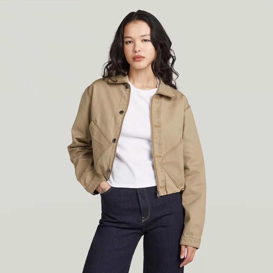 G-Star RAW Cropped Barn Jack Beige Dames - Foto 4