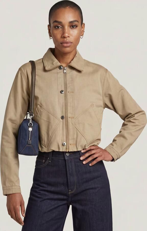 G-Star RAW Cropped Barn Jack Beige Dames - Foto 4