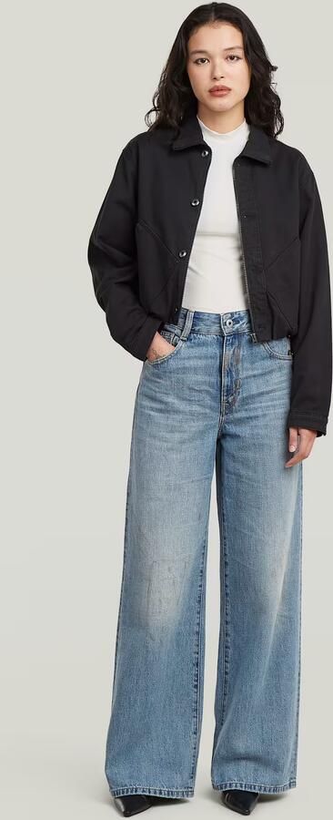 G-Star RAW Cropped Barn Jack Zwart Dames - Foto 7