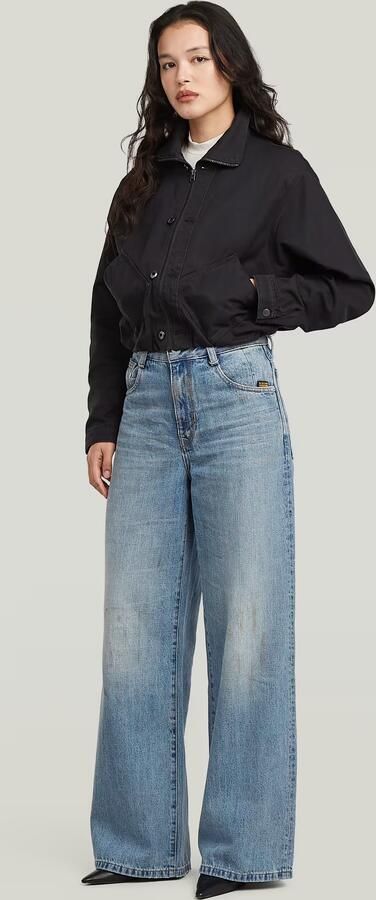 G-Star RAW Cropped Barn Jack Zwart Dames - Foto 6