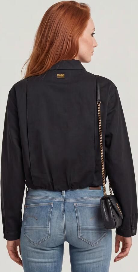 G-Star RAW Cropped Barn Jack Zwart Dames - Foto 6
