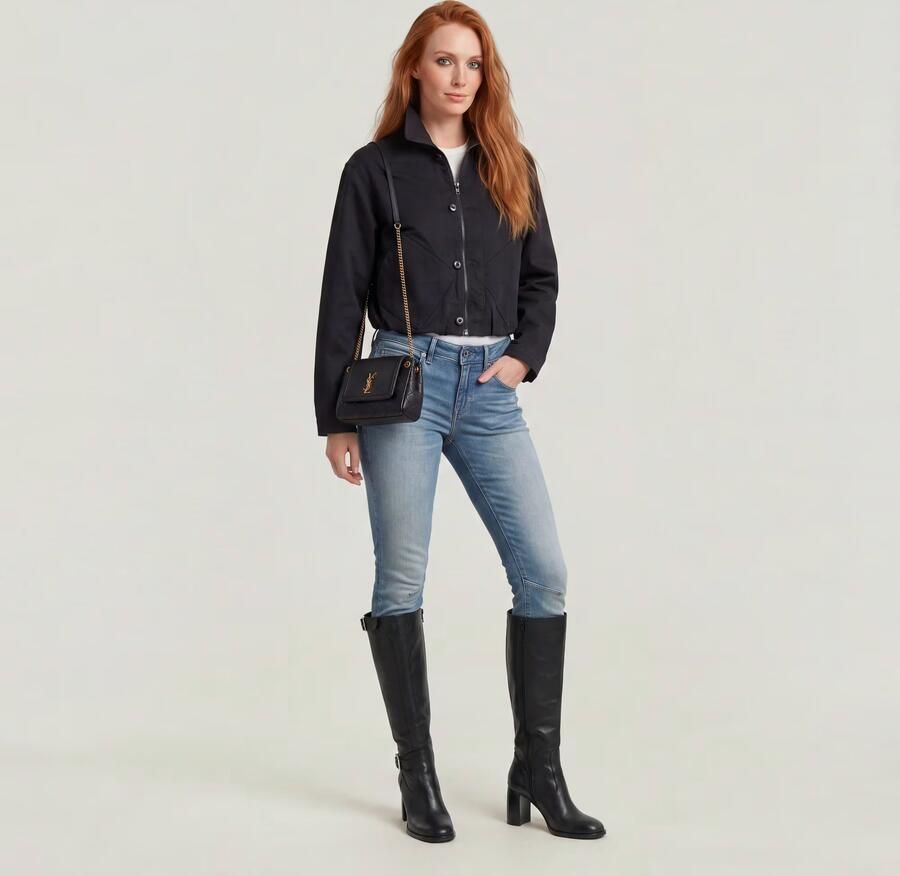 G-Star RAW Cropped Barn Jack Zwart Dames - Foto 3