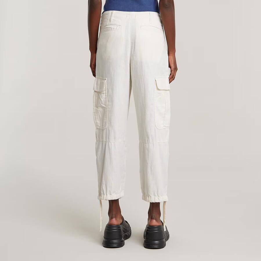 G-Star RAW Cropped Cargo Broek Wit Dames