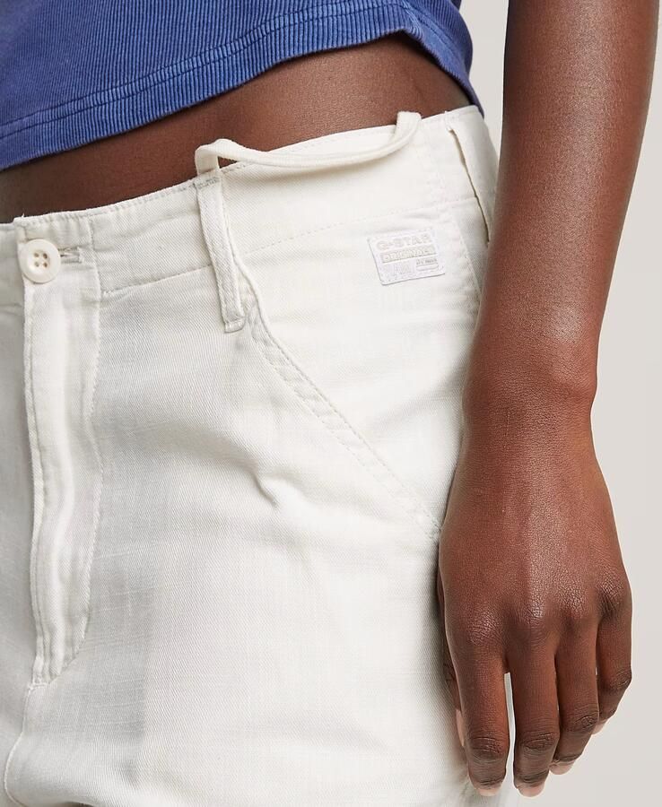 G-Star RAW Cropped Cargo Broek Wit Dames - Foto 5