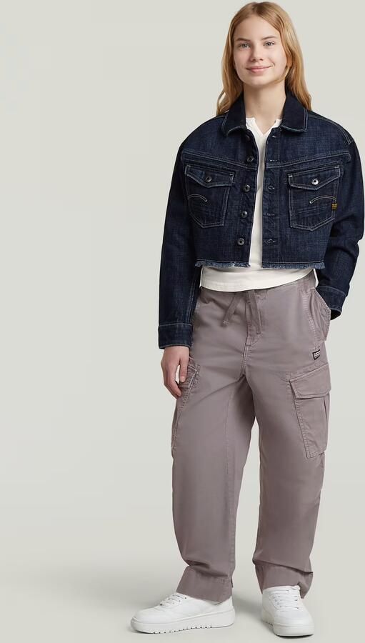G-Star RAW Cropped Denim Jack voor meisjes Donkerblauw meisjes - Foto 3