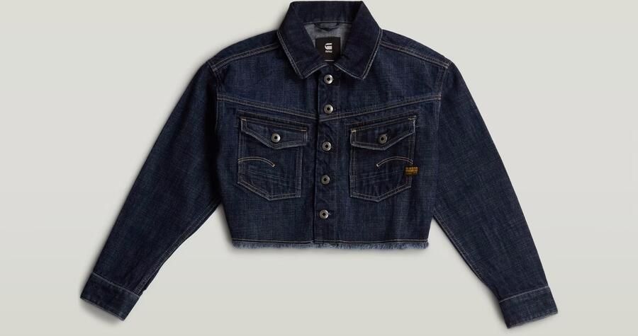 G-Star RAW Cropped Denim Jack voor meisjes Donkerblauw meisjes - Foto 4