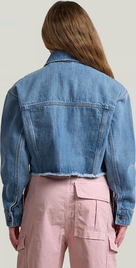 G-Star RAW Cropped Denim Jack voor meisjes Lichtblauw meisjes - Foto 5