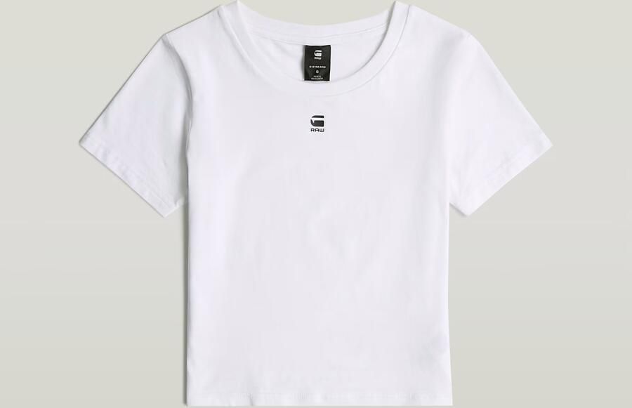 G-Star RAW Cropped Mini Slim Top Wit Dames - Foto 7