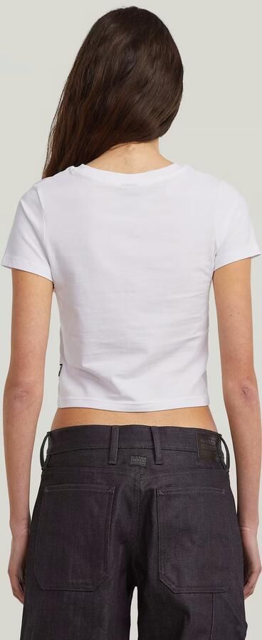 G-Star RAW Cropped Mini Slim Top Wit Dames - Foto 5