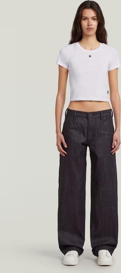G-Star RAW Cropped Mini Slim Top Wit Dames - Foto 4