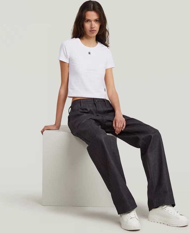 G-Star RAW Cropped Mini Slim Top Wit Dames - Foto 3