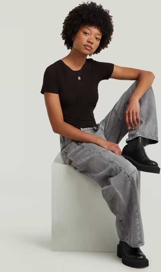 G-Star Raw Top D26446-3310 CROPPED MINI-6484 BLACK - Foto 5