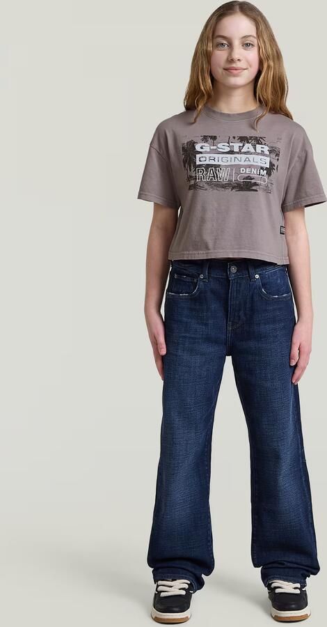 G-Star RAW Cropped Relaxed T-Shirt voor meisjes Grijs meisjes - Foto 4