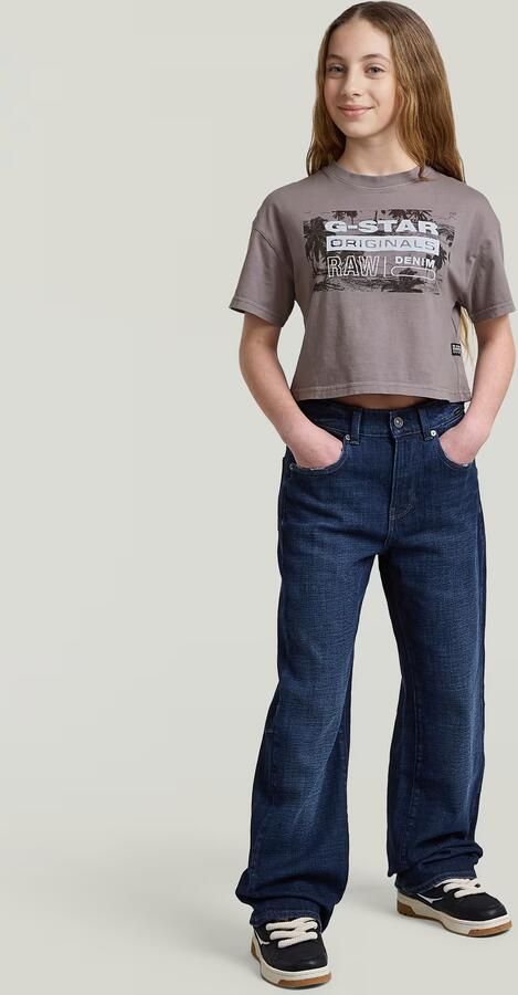 G-Star RAW Cropped Relaxed T-Shirt voor meisjes Grijs meisjes - Foto 5