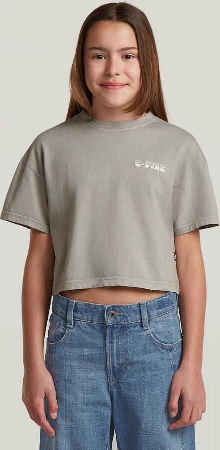 G-Star RAW Cropped Relaxed T-Shirt voor meisjes Grijs meisjes - Foto 3