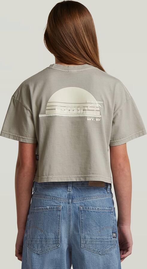 G-Star RAW Cropped Relaxed T-Shirt voor meisjes Grijs meisjes - Foto 5