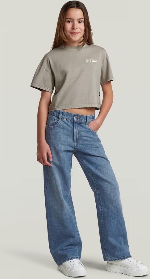 G-Star RAW Cropped Relaxed T-Shirt voor meisjes Grijs meisjes - Foto 6