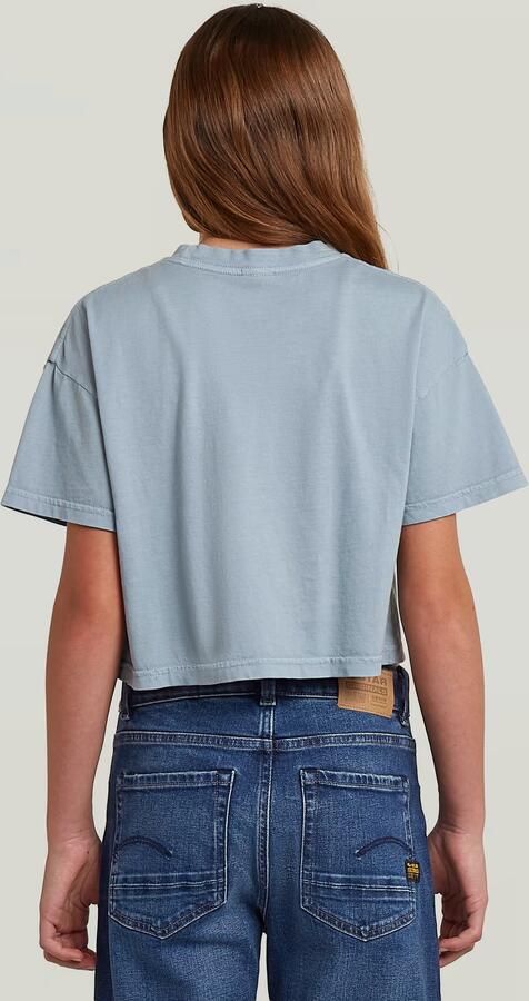 G-Star RAW Cropped Relaxed T-Shirt voor meisjes Lichtblauw meisjes - Foto 3