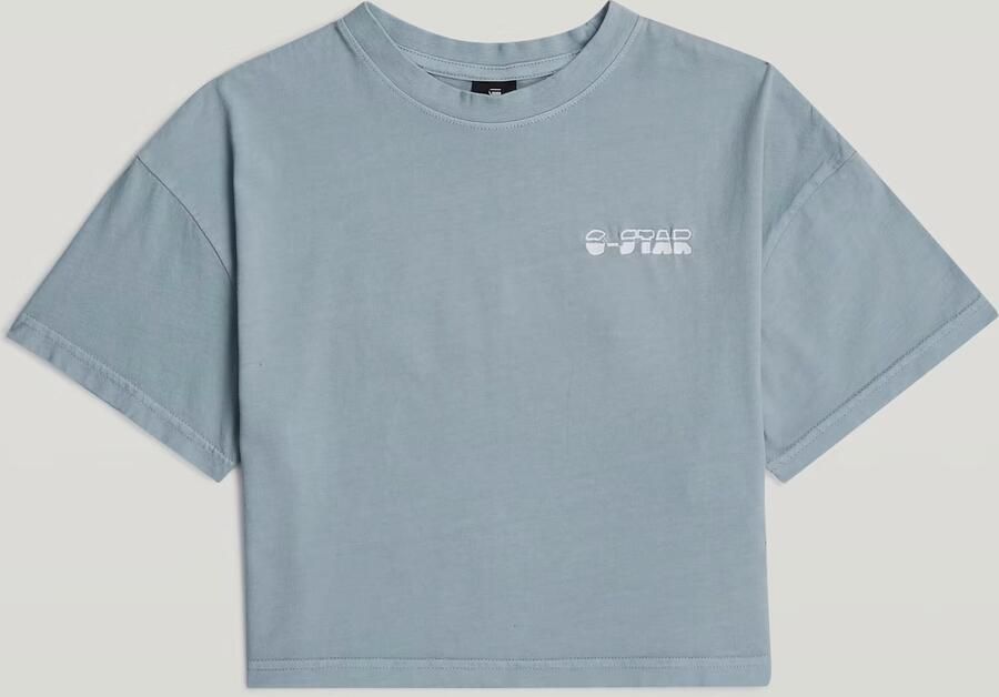 G-Star RAW Cropped Relaxed T-Shirt voor meisjes Lichtblauw meisjes - Foto 3