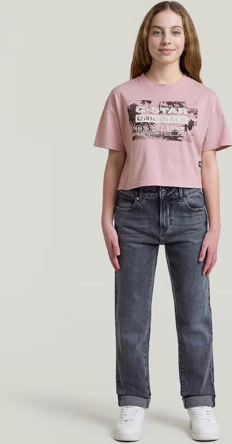 G-Star RAW Cropped Relaxed T-Shirt voor meisjes Roze meisjes - Foto 5