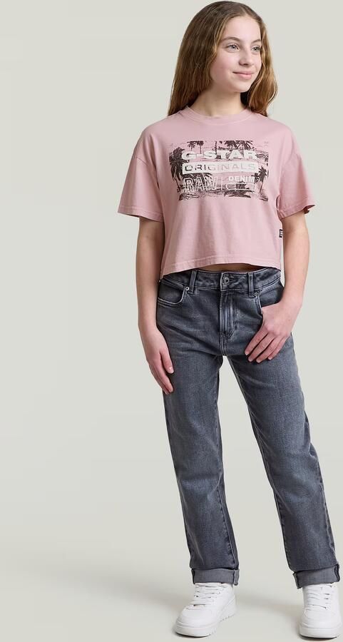 G-Star RAW Cropped Relaxed T-Shirt voor meisjes Roze meisjes - Foto 4