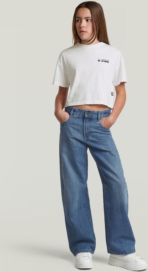 G-Star RAW Cropped Relaxed T-Shirt voor meisjes Wit meisjes - Foto 6