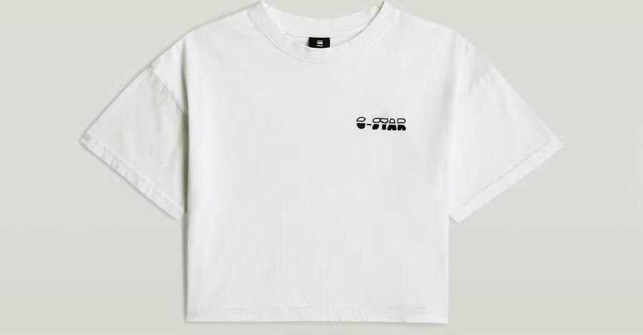 G-Star RAW Cropped Relaxed T-Shirt voor meisjes Wit meisjes - Foto 8