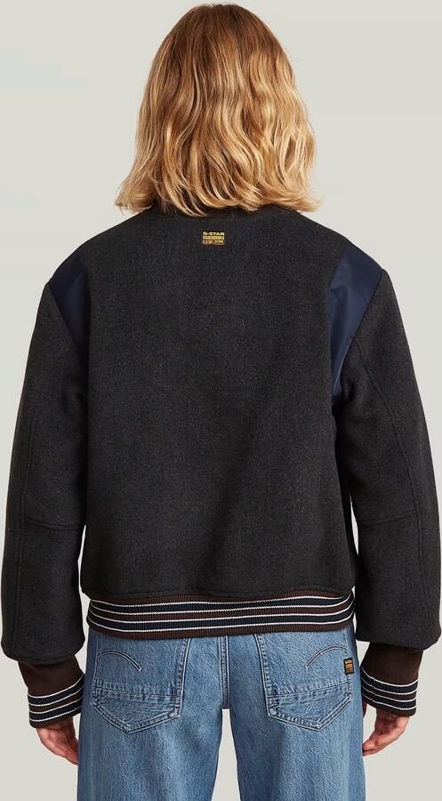 G-Star RAW Cropped Varsity Bomberjack Grijs Dames - Foto 5