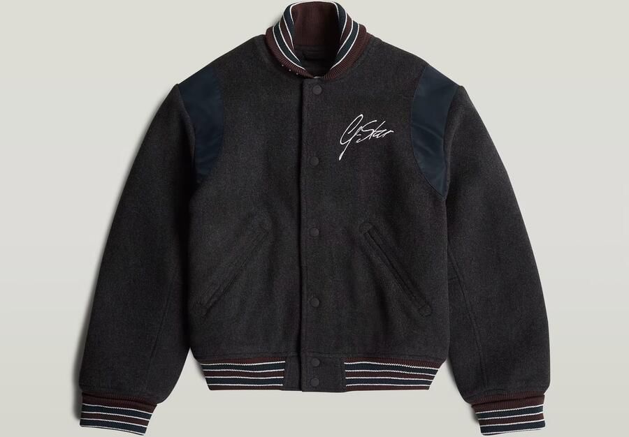 G-Star RAW Cropped Varsity Bomberjack Grijs Dames - Foto 4