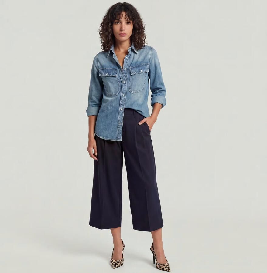 G-Star RAW Culotte Chino Donkerblauw Dames - Foto 4