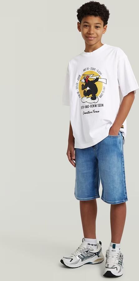 G-Star RAW Dakota Pull On Short voor jongens Midden blauw jongens - Foto 7