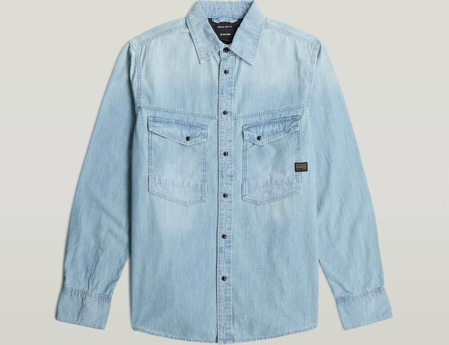 G-Star Raw regular fit vrijetijdsoverhemd met borstzakken model 'dakota' - Foto 5