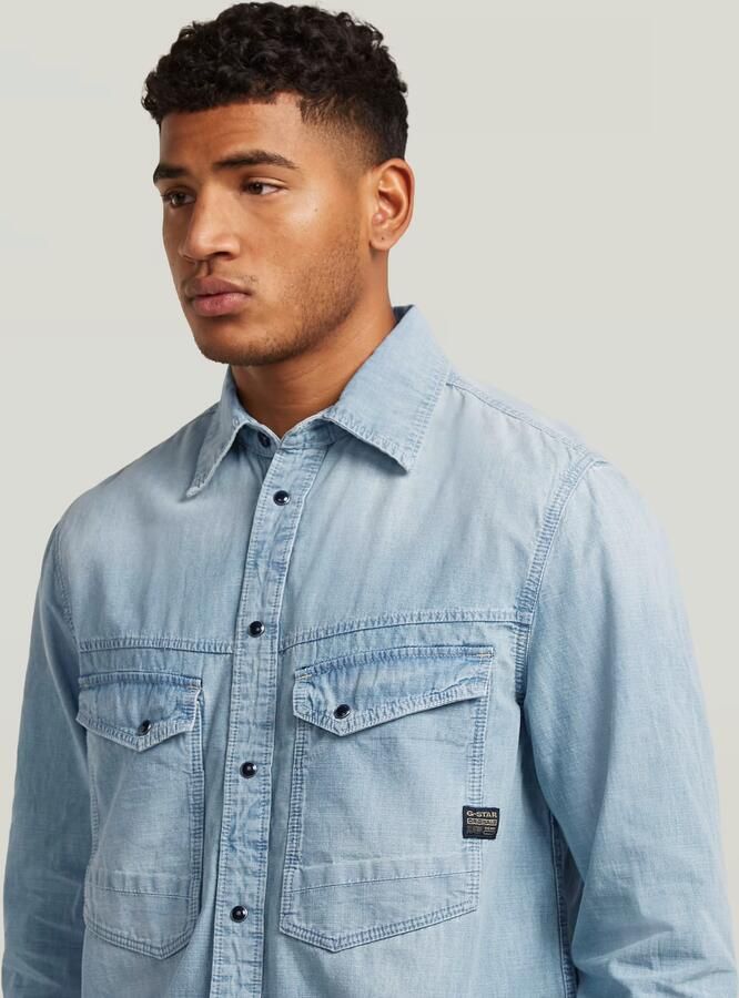 G-Star Raw regular fit vrijetijdsoverhemd met borstzakken model 'dakota' - Foto 6