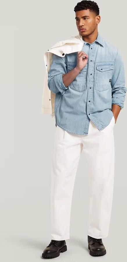 G-Star Raw regular fit vrijetijdsoverhemd met borstzakken model 'dakota' - Foto 9