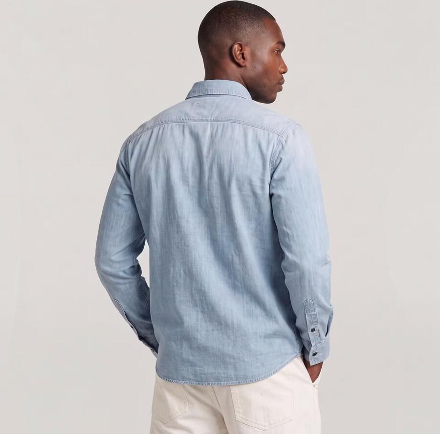 G-Star Raw regular fit vrijetijdsoverhemd met borstzakken model 'dakota' - Foto 4
