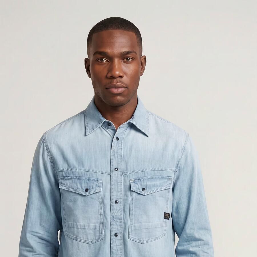 G-Star Raw regular fit vrijetijdsoverhemd met borstzakken model 'dakota' - Foto 3