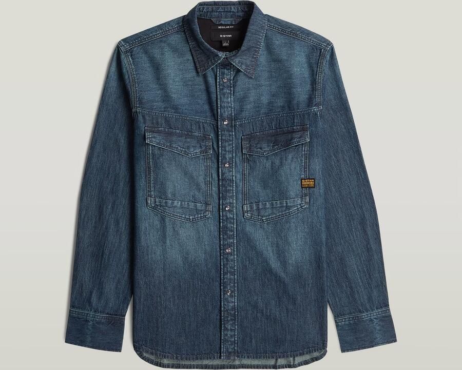 G-Star RAW Dakota Regular Overhemd Donkerblauw Heren
