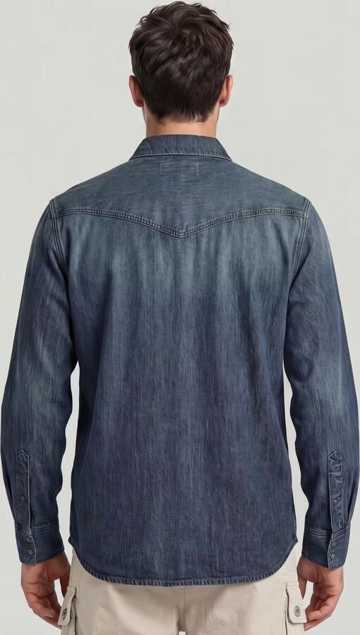 G-Star RAW Dakota Regular Overhemd Donkerblauw Heren - Foto 6