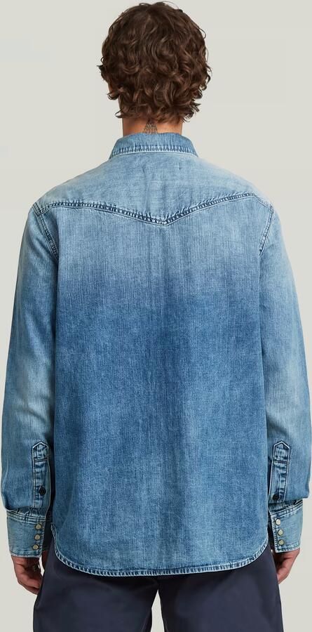 G-Star Raw relaxed fit jeanshemd van puur katoen met drukknopen - Foto 6