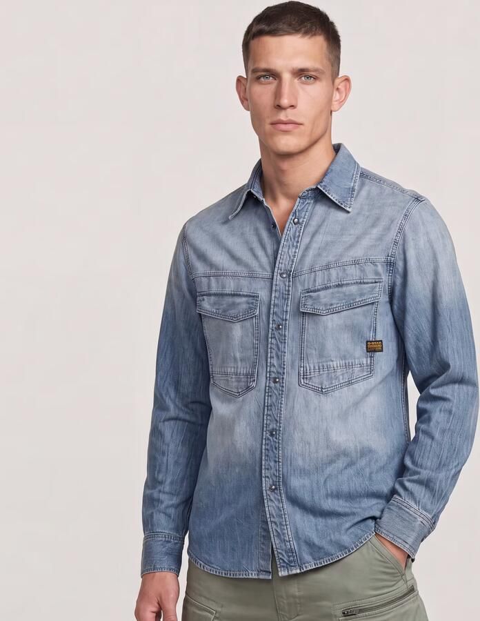 G-Star Raw Overhemd Lange Mouw D23006-D539 DAKOTA-H092 VINTAGE DIRTBAG - Foto 5