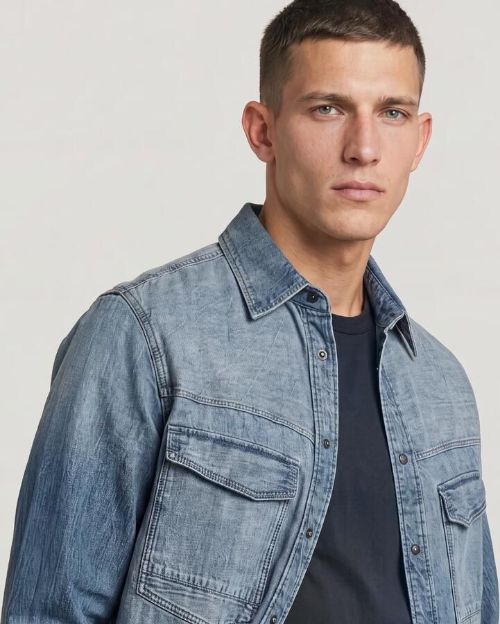G-Star Raw Overhemd Lange Mouw D23006-D539 DAKOTA-H092 VINTAGE DIRTBAG - Foto 4