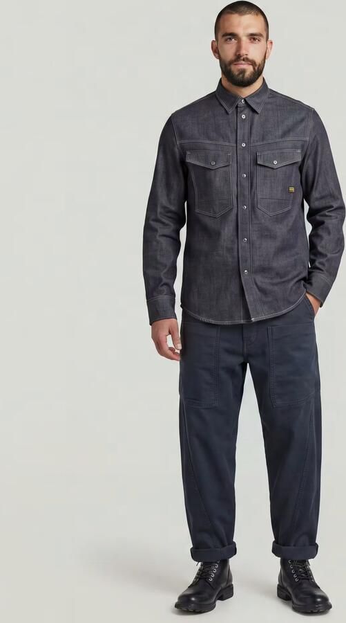 G-Star RAW Dakota Regular Selvedge Shirt Donkerblauw Heren - Foto 6